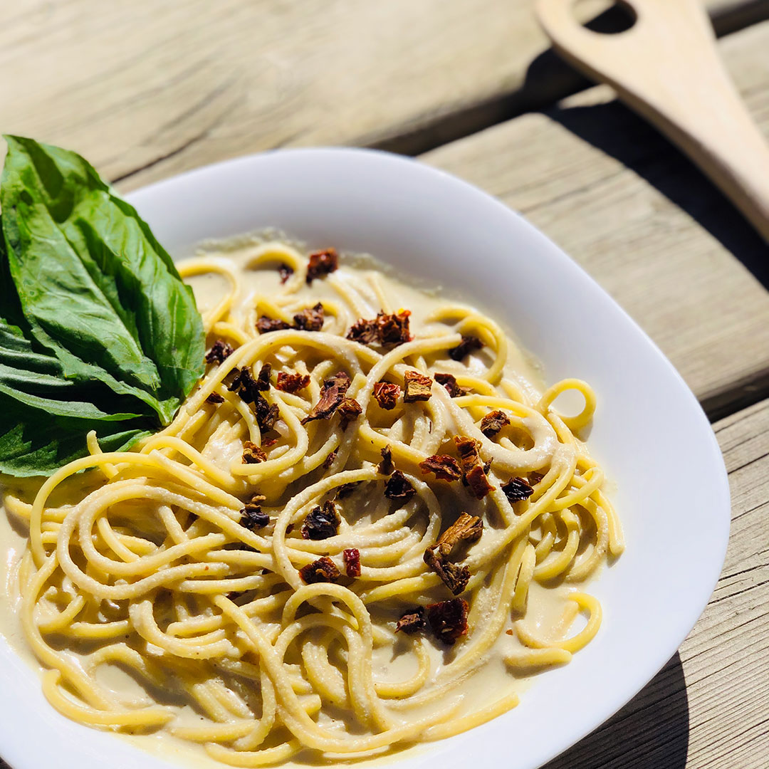 Creamy Vegan Garlic Pasta Alfredo I Love Plants